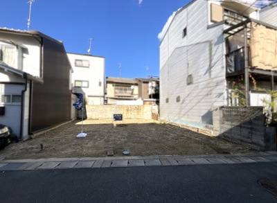 【外観】 | 城陽市枇杷庄島ノ宮　注文建築　条件なしの土地 | 平坦《フラット》の土地は、建築がスムーズに進むので建築業者にとっても助かります。