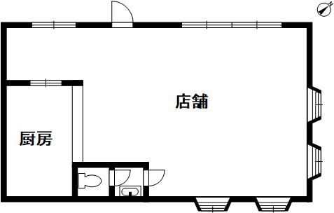 さつきビル2階（1階）の間取り