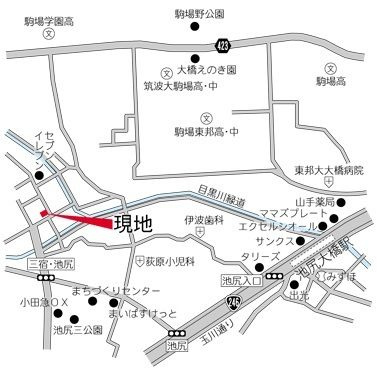 レジデンス三宿 の地図