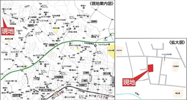 祝　成約済み　八王子市　川口町　新築戸建て　２４ー１期の地図|～仲介手数料無料☆八王子ひなた不動産～　八王子市川口町　新築戸建て
