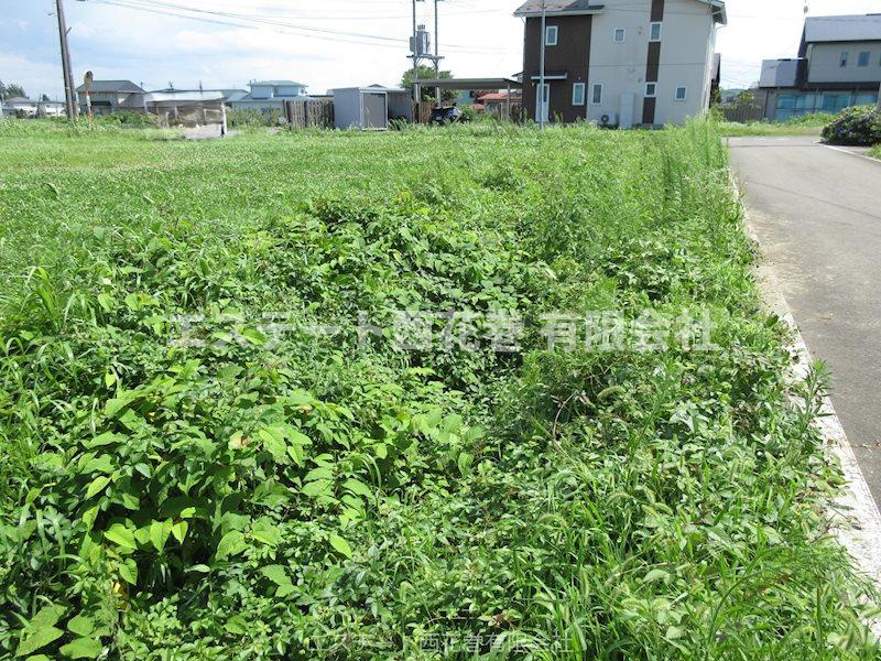 花巻市上根子字中野　土地の外観|西側道路から