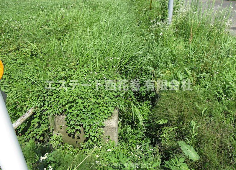 花巻市上根子字中野　土地のその他|土地と道路の間に水路があります。