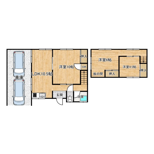 一宮東町貸家の間取り