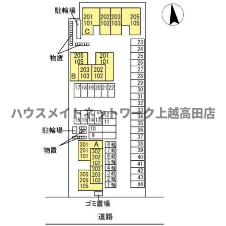 ノーブル スクエア Ａの区画図|配置図