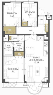 【間取り】 | 山科音羽マンションA棟 | 間取図
