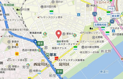 【地図】 | ライフフィールド塚本Grace