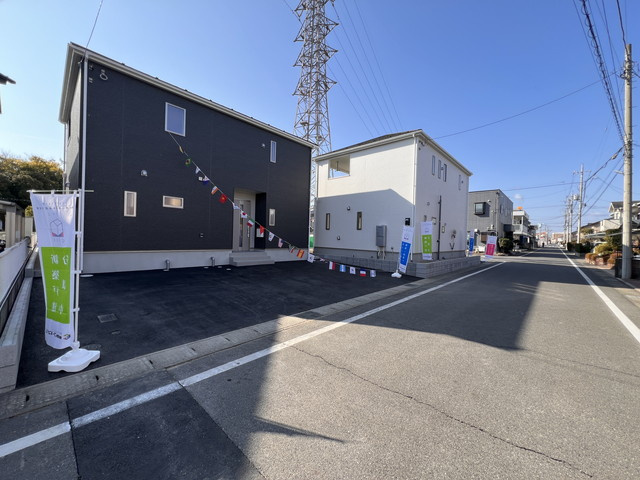 新築　前橋市六供町第2　クレイドルガーデン　2号棟の前面道路含む現地写真|現地写真　北側接道幅員約5.9ｍ
