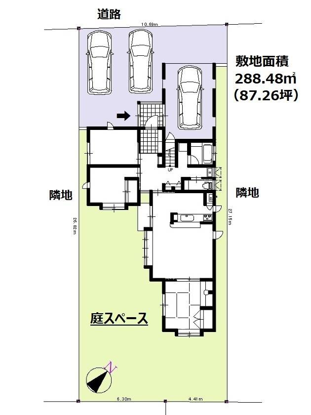 八戸市類家5丁目の区画図