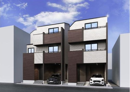 【横浜市保土ケ谷区瀬戸ケ谷町142-4新築戸建て】★仲介手数料無料★（岩崎小学校・岩崎中学校）の外観パース