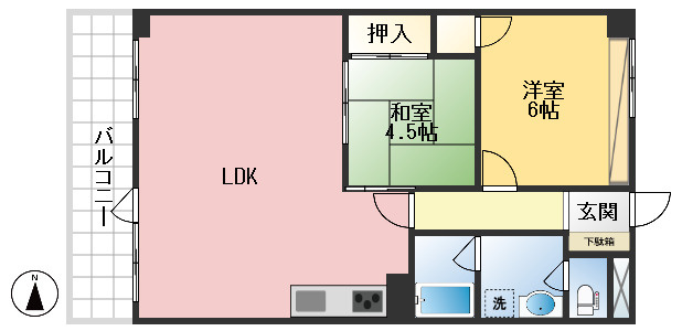 豊中スカイハイツの間取り