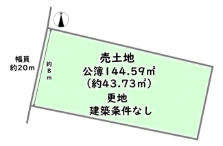 【土地図】 | 右京区梅津高畝町　建築条件なし