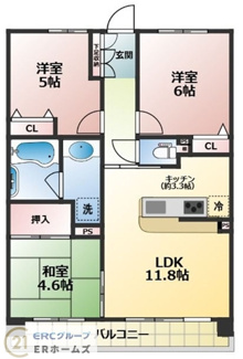 【間取り】 | ワコーレフォルトーナ長田南