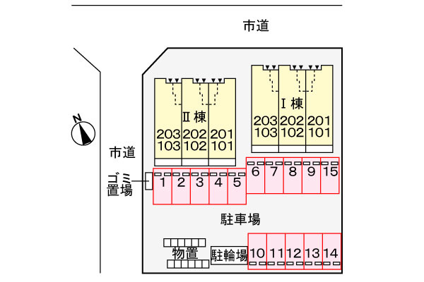 アルマーニ　Ⅱの区画図