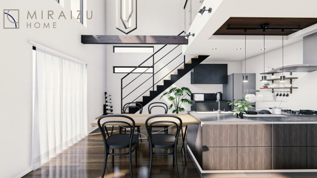 【完成予想図】 | プラン例（建物面積9 7 .2㎡/建物価格1749万円）陽の光をたっぷりと浴びながら気持ち良く生活が出来ます。※CG画像に関して、あくまでもイメージです。実際の仕様と異なる場合もございます。
