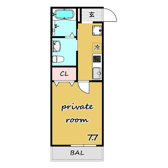 【間取り】 | FOREST IWATSUKI | ★ネット無料★オートロック★宅配BOX★浴室乾燥★追炊★