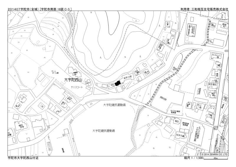 田舎暮らし　大宇陀西山の地図