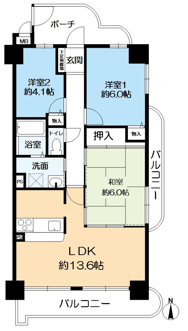 エクシオ長居公園の間取り
