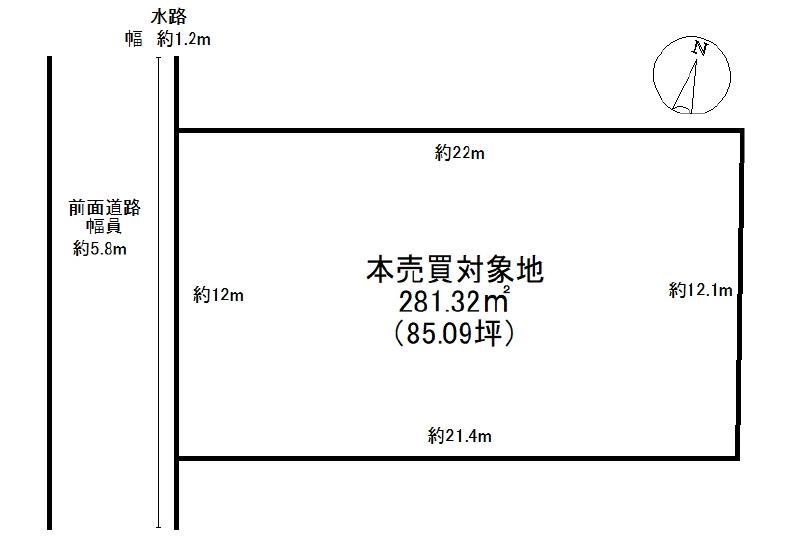 天満台西二丁目の土地図