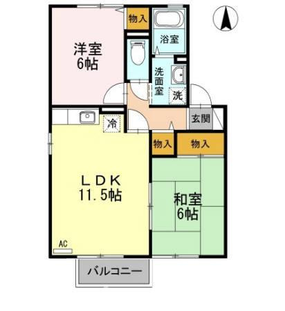 サンライズ２１ｔｈ B棟の間取り