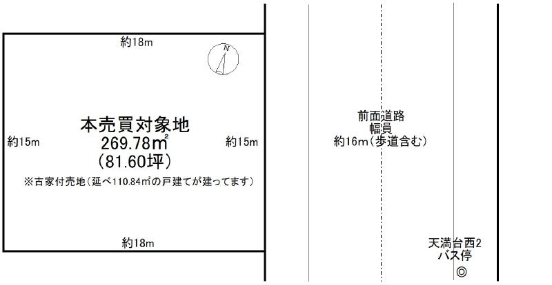 天満台西一丁目の土地図