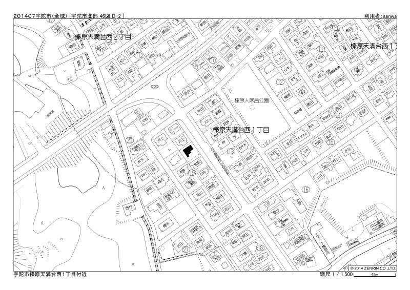 天満台西一丁目の地図