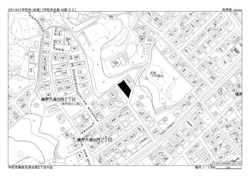 天満台西二丁目の地図