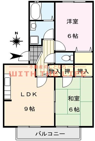 ハイカムール山本【10,000円キャッシュバック対象物件】の間取り|間取り図です