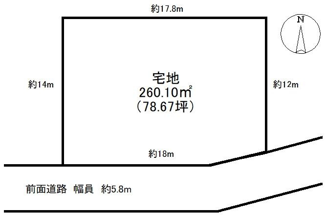 榛見が丘一丁目の土地図