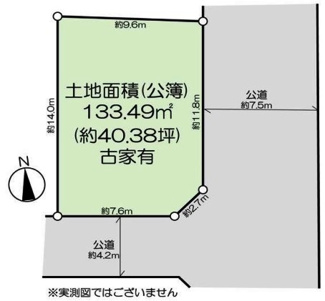【土地図】 | 川越市むさし野　古家付売地　東武東上線『川越駅』徒歩24分　【武蔵野小学区】