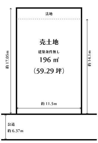 大東市北条6丁目　建築条件無し