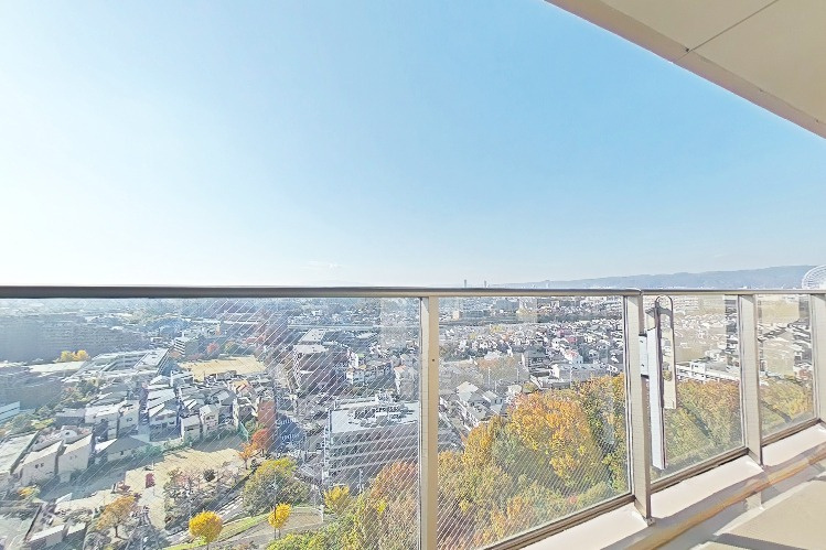 千里ディアヒルズブライトリッジの展望|天気が良ければこんなにも綺麗な閑静な住宅街を眺めることができます♪