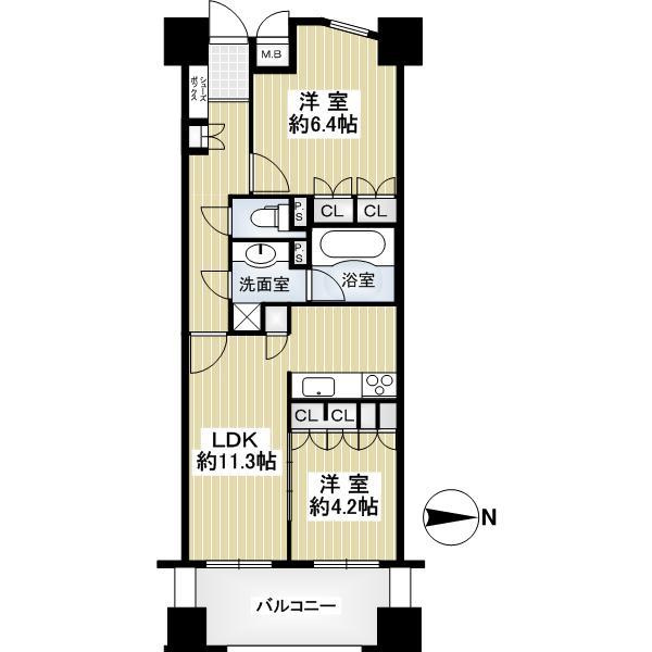 アバンエスパス四条の間取り