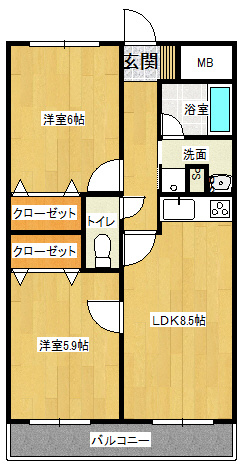 【オーナーチェンジ】ベル・カナン新潟駅南の間取り