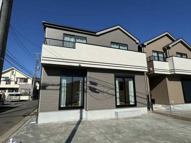 鎌ケ谷市くぬぎ山４丁目新築戸建（くぬぎ山Ⅰ）の外観|1号棟外観・完成済み内覧可能です！