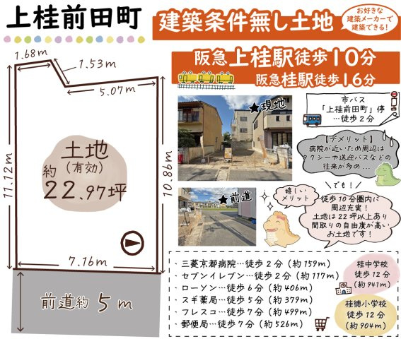 上桂前田町　建築条件無土地の区画図