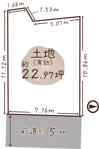 上桂前田町　建築条件無土地の土地図