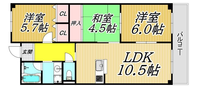 グランドール南野の間取り