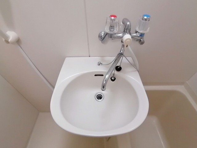 レオパレスＳｏｕｔｈＣｏｕｒｔの洗面所|ゆったりとスペースのある洗面所