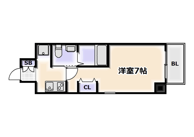 【間取り】 | City Lux Namba（旧ラフォーレ難波）