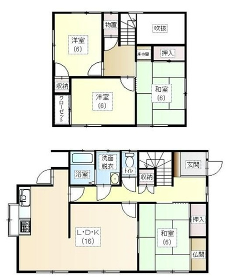 【間取り】 | すべてのお部屋が6畳以上で使いやすく、収納も充分です☆