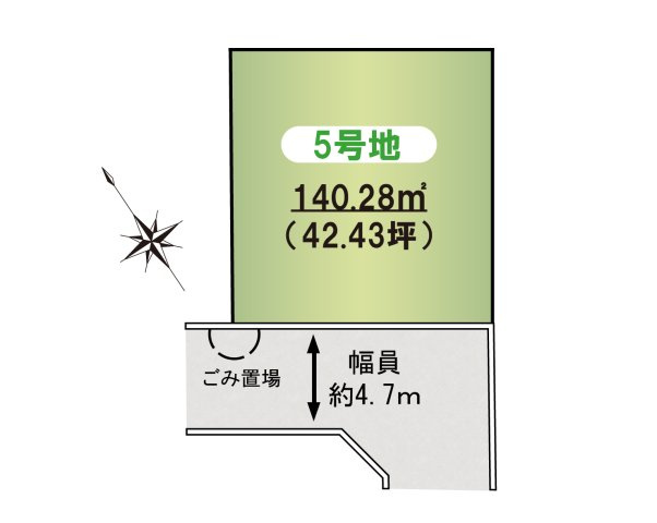 阪南市尾崎町４丁目　建築条件無し土地分譲の土地図|都市ガス　公共下水　建築条件無し土地分譲