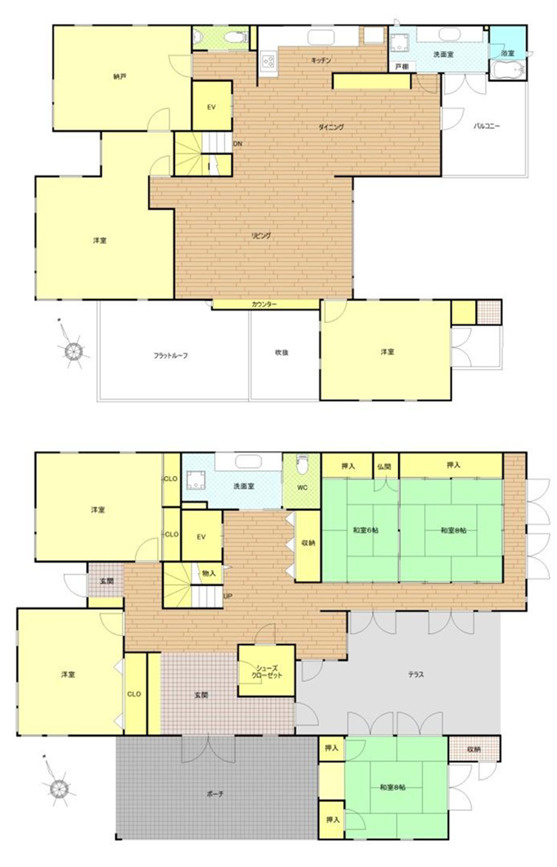 狭山市柏原　中古戸建　７SLDK＋カースペースの間取り