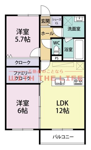 Lcalma（エルカルマ）津福公園【キャッシュバック対象】の間取り