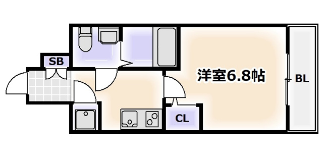 【間取り】 | ラシュレエグゼ難波西