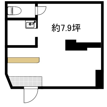 コーポ諏訪柳町　店舗Aの間取り