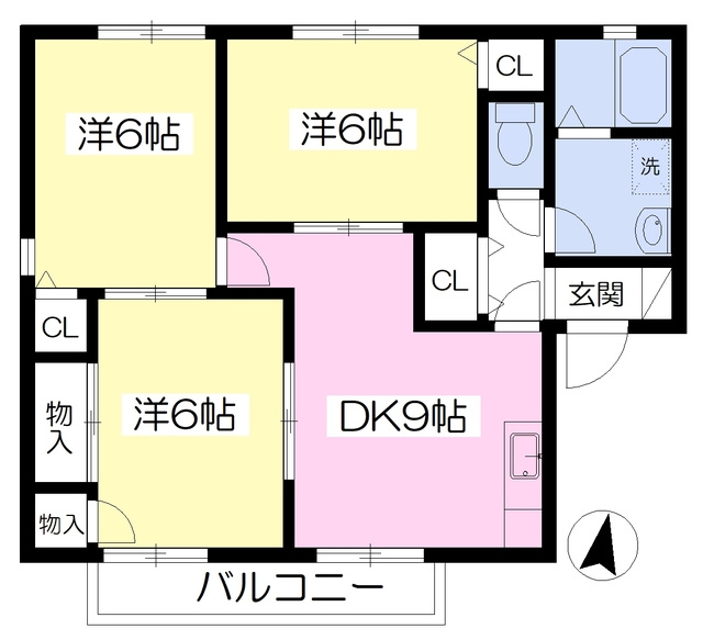 セジュール藤光Ａの間取り|使い勝手の良い間取りです♪