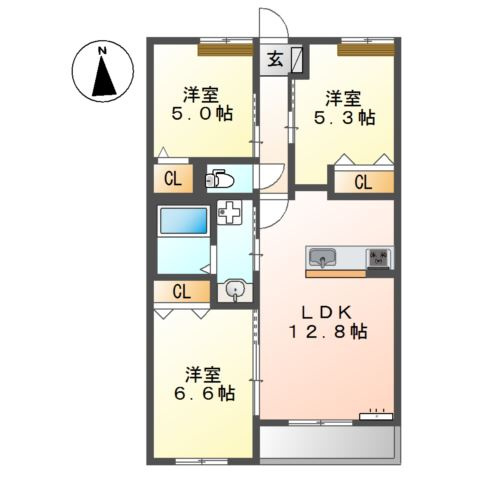 （仮称）スイートテラスみくまりの間取り