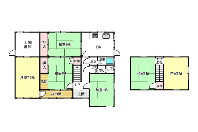 中古住宅　高富の間取り