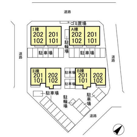 Ｇrandile(グランディル)Aの区画図