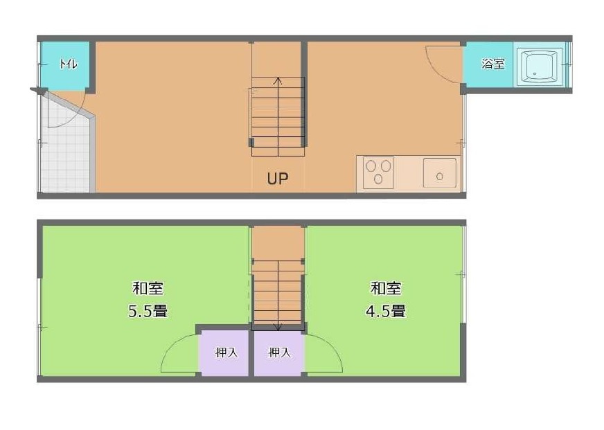和歌山市新在家・アパート・72275の間取り